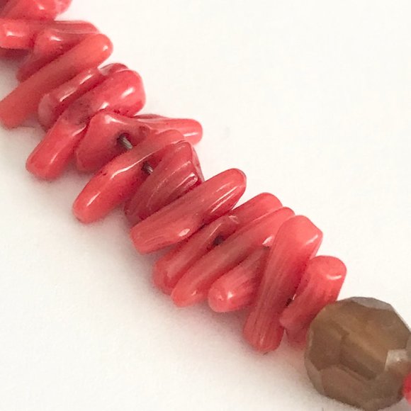 Vintage Fleur de Lis Heart Charm Necklace Choker Red Coral Saints Mardi Gras - Picture 7 of 12